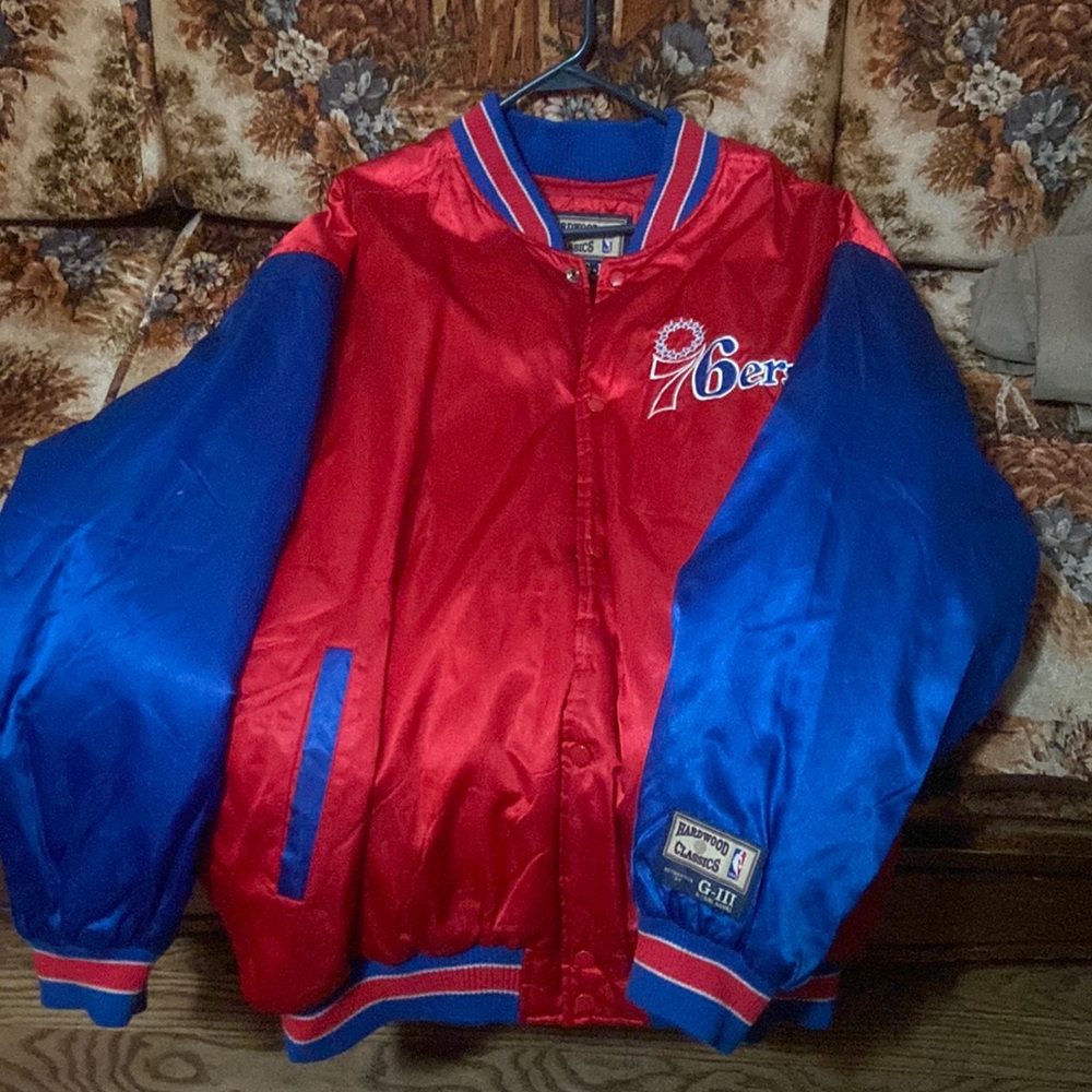 Throw back 76ers Hardwood classics Jacket